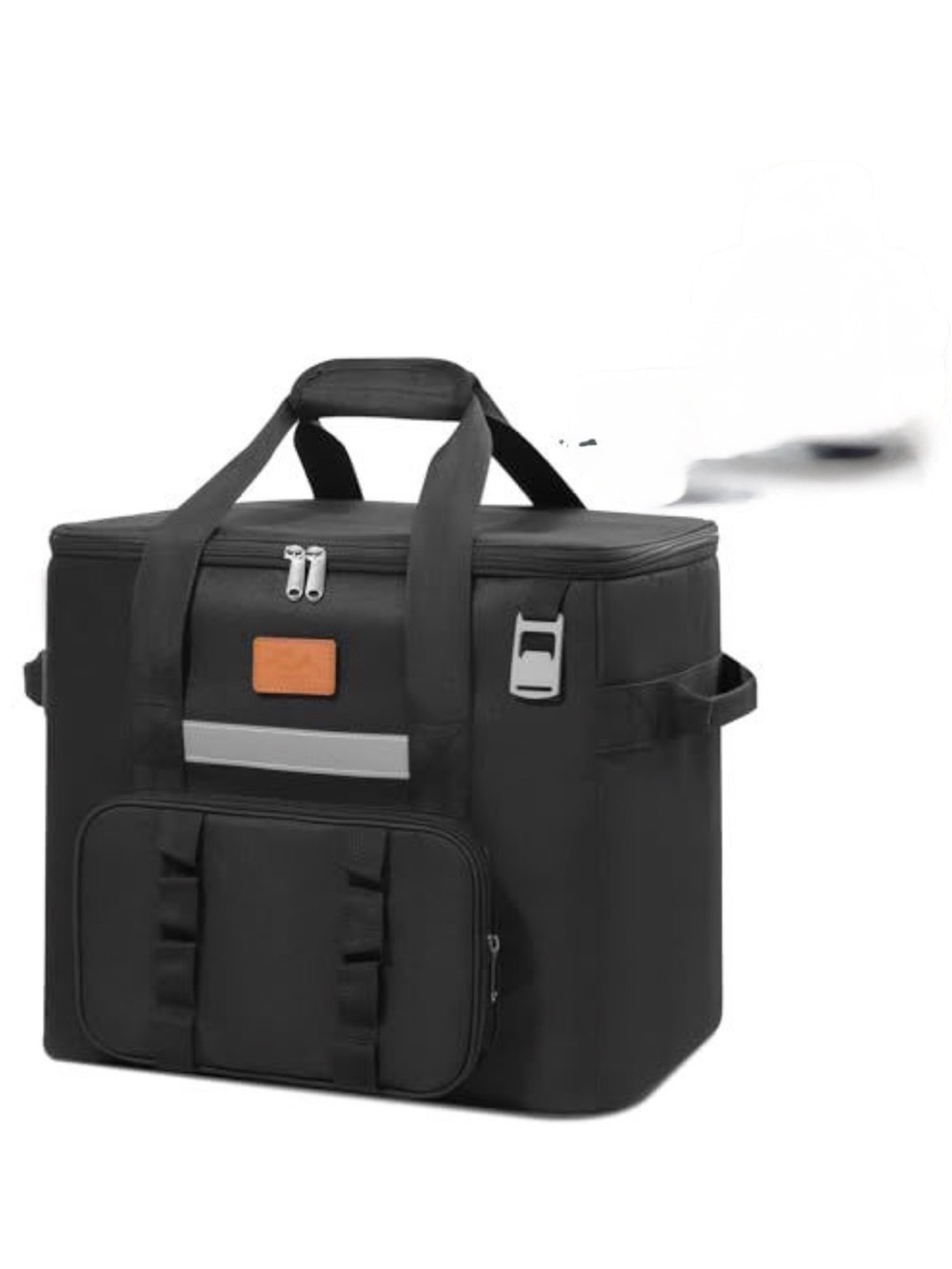 Insulated Black Cooler Tote Bag